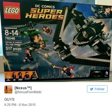 Lego 76046 Super Heroes Batman v Superman Heroes of Justice, Sky High Battle