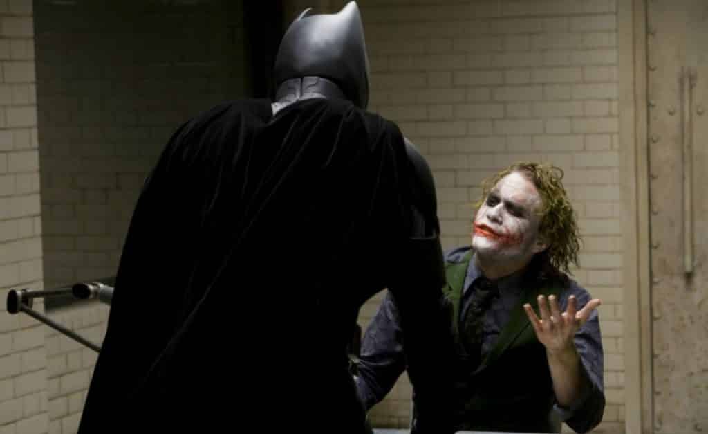 the dark knight heath ledger joker christian bale batman