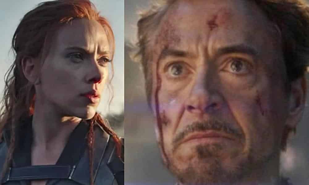 Black Widow Iron Man Cameo Possibly Revealed Robert Downey Jr Doesn T Sound Happy About It